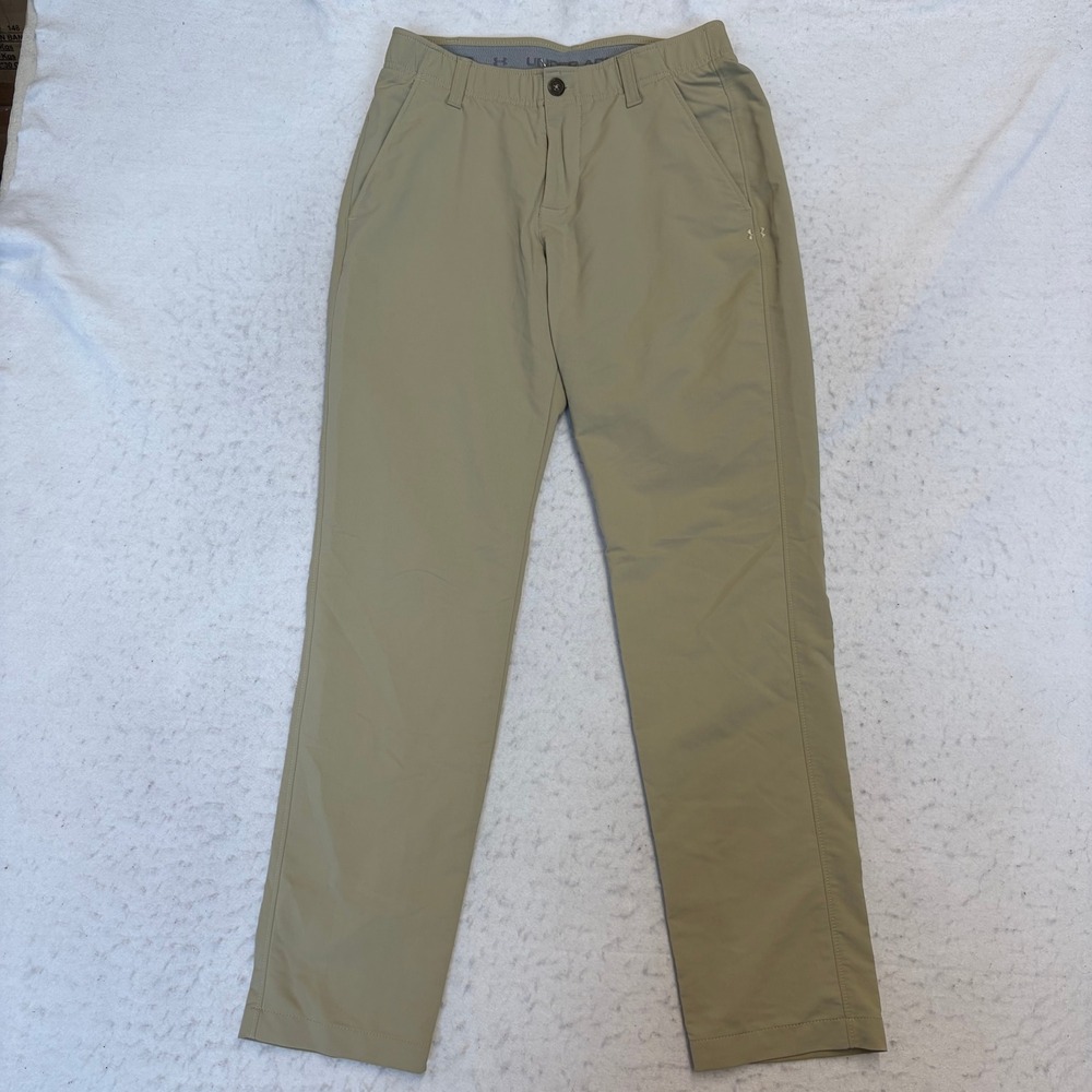 Under Armour Golf Pants Mens 30/30 Tan Performance Chino Tapered Leg